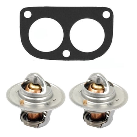 Aic Replacement Parts Thermostat & Gasket Set Fits John Deere AR48675 R124607 Tractor Combine Chopper 1446127M91-WITHGASKET